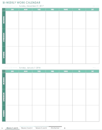 Monthly And Weekly Calendar Template Stingerworld Co
