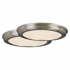 People usually salvage one bedroom ceiling light in the center of the room and it does not(.) Commercial Electric 13 In Brushed Nickel Led Ceiling Flush Mount With White Acrylic Shade 2 Pack Jju3011l Bn The Home Depot