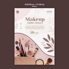 free psd make up concept flyer template