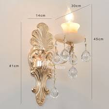 Glass Crystal Candle Wall Sconce Flower