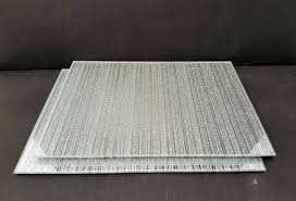 silver sparkle mirrored gl place mat