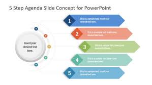 5 Step Agenda Slide Concept Powerpoint Template Powerpoint