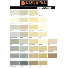 Tremco Color Pack Chart