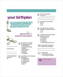 Birth Plan Template 17 Free Word Pdf Documents Download
