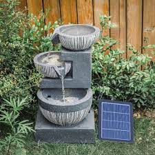 Bowl Shape Water Feature Garden Solar