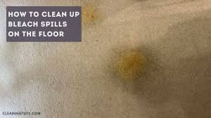 to clean up bleach spills on the floor