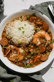 authentic cajun seafood gumbo with crab
