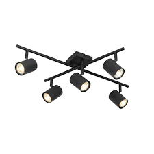 Modern Ceiling Lamp Black 5 Light