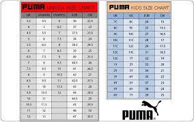 Puma Kids Size Chart