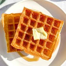 light and crispy yeast waffles but