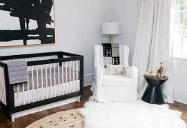 Black White Crib Bedding Set