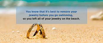 wearing jewelry to the beach