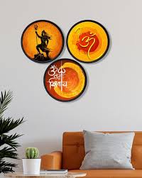 Buy Orange Wall Table Decor For Home
