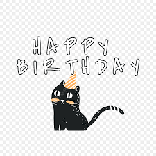 happy birthday cat clipart transpa