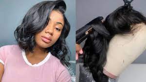 flat iron curls on my short lace wig