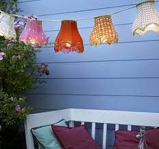 Summer Lamp Shade Bunting Diy Outdoor