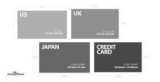 standard business card sizes around the