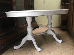 White Stretched Dining Table 1990s For