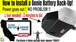 genie garage door opener battery back