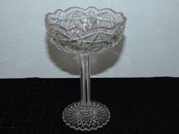 Large Compote Crystal Cut Glass