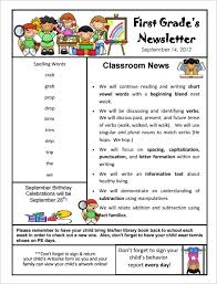 Free School Newsletter Templates For Teachers School