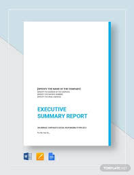 Free 11 Sample Executive Report Templates In Google Docs