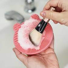 silicone dual purpose makeup brush