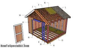 12x12 gable shed roof plans