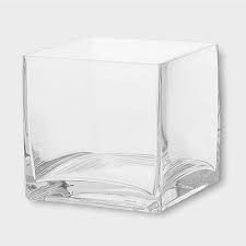 Square Glass Cube Vase 10cm Glassware