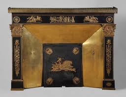 Antique Empire Style Fireplace With