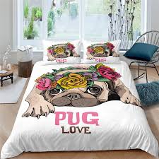 Pet Dog Pattern Bed Duvet Cover Set