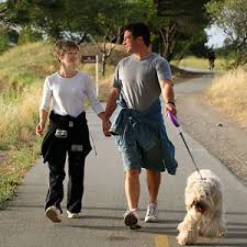 Image result for person walking dog