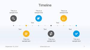 flat business timeline template design