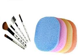 wash pad 4pcs face cleaning sponge puff