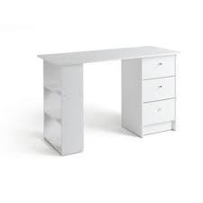 White acrylic desk with storage tops in front of a white brick wall. Results For Girls White Desk