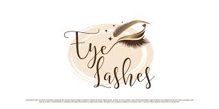 luxury eyelashes logo design template