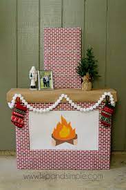Faux Cardboard Fireplace