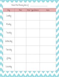 Meal Planning Template Simply Sweet Days