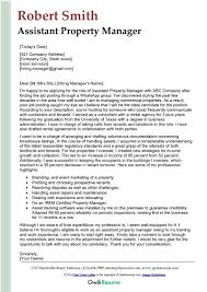 istant property manager cover letter