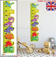 Dinosaur Height Chart Wall Sticker Measure Kids Boys