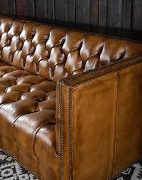 Kingston Leather Sofa Tufted Distressed