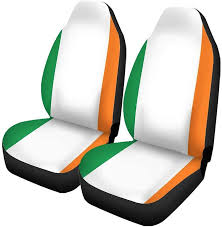 Set Of 2 Car Seat Covers Flag Ireland