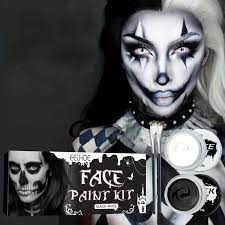 halloween black and white body painting