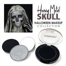 heavy metal skull halloween makeup