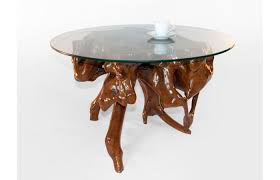 Vidaxl coffee table solid teak driftwood 23.6 by vidaxl. Teak Root Coffee Table With 90 Cm Glass Top