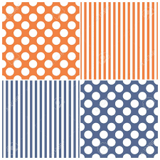 Tile Vector Pattern Set With White Polka Dots And Stripes On