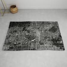 calgary black map rug by multiplicity