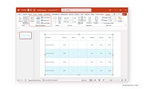 create and format tables in powerpoint