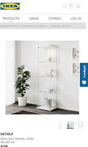 Ikea Detolf Display Cabinet White
