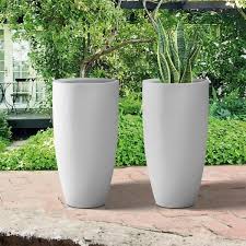 Large Outdoor Modern Tapered Flower Pot